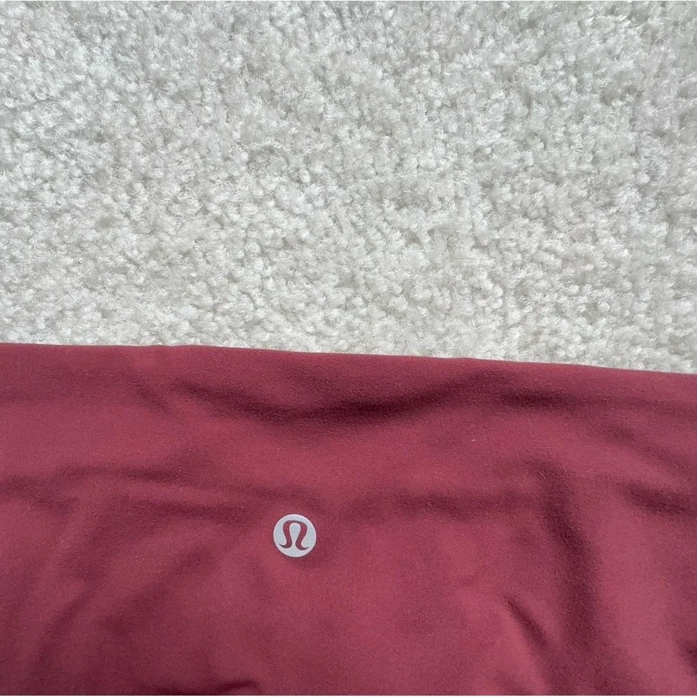 Lululemon Groove Flare Pant 14 Burgundy High Rise Yoga Cropped Inseam 28